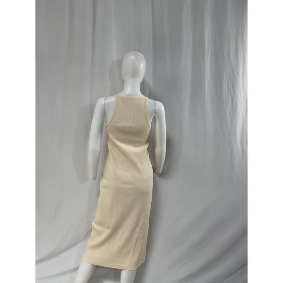 Vince 'Rib' White High Neck Tank Dress Size S - Picture 3 of 5